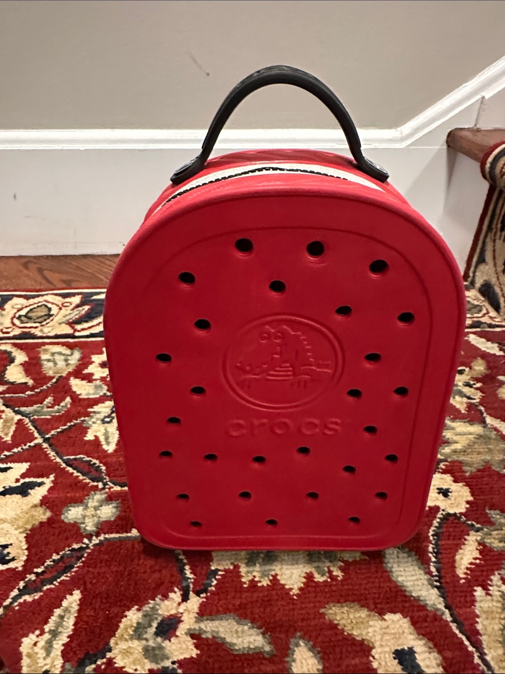 CROCS Red Carry Case with Black Handle